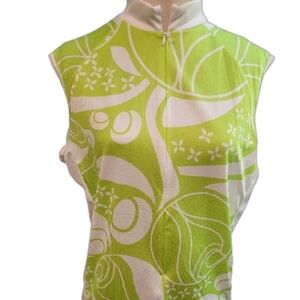 Athleta size Large cycling/running jersey, pockets in the back, 3/4 front zipper